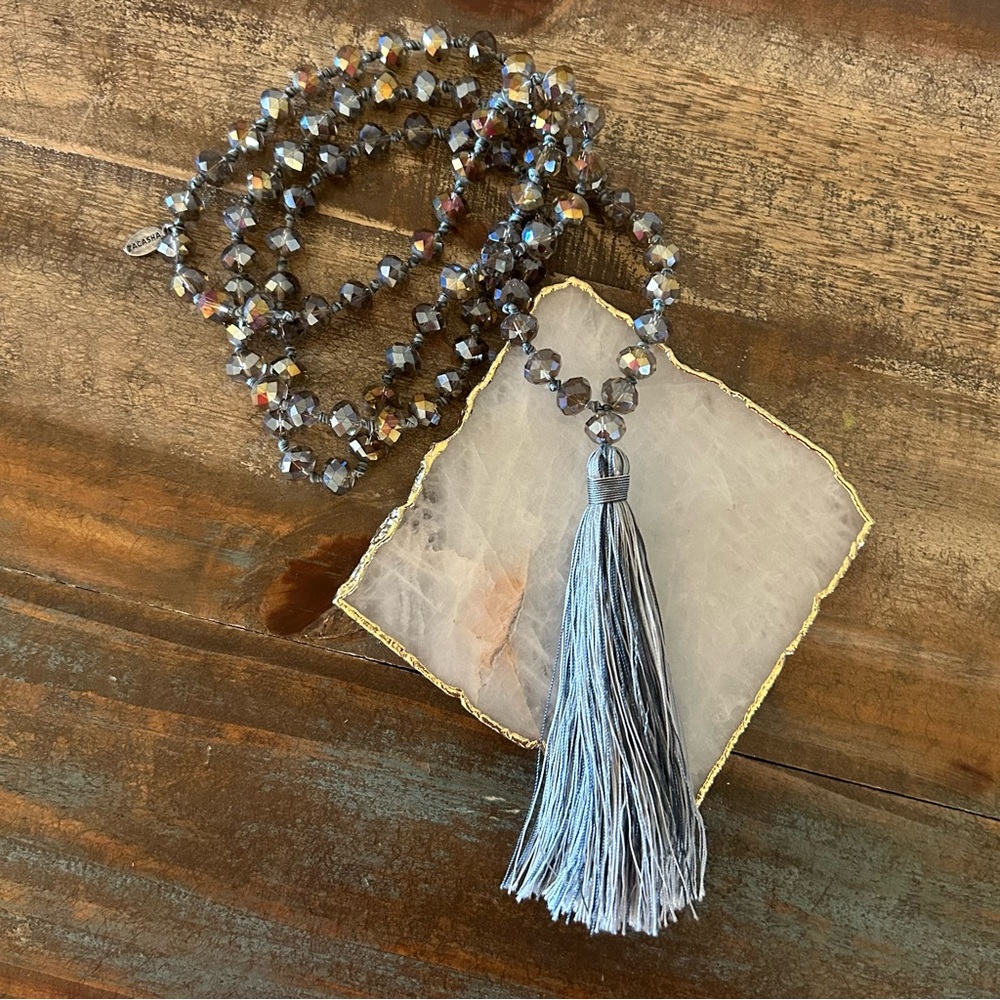 Zacasha Swarovski Tassel Necklace